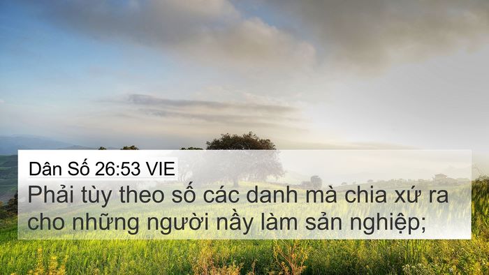 Dân Số 26:53 VIE Bible Verse Image
