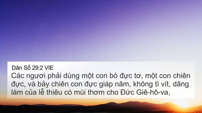 Dân Số 29:2 VIE Bible Verse Image