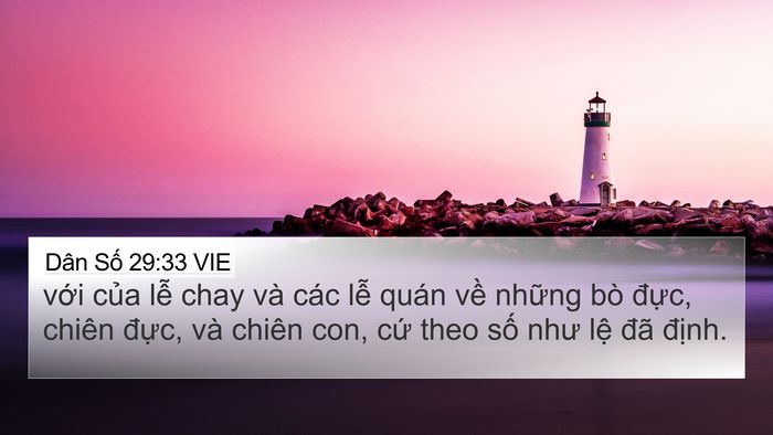 Dân Số 29:33 VIE 4K Wallpaper - với của lễ chay và các lễ quán về - 4K Wallpaper Bible Verse