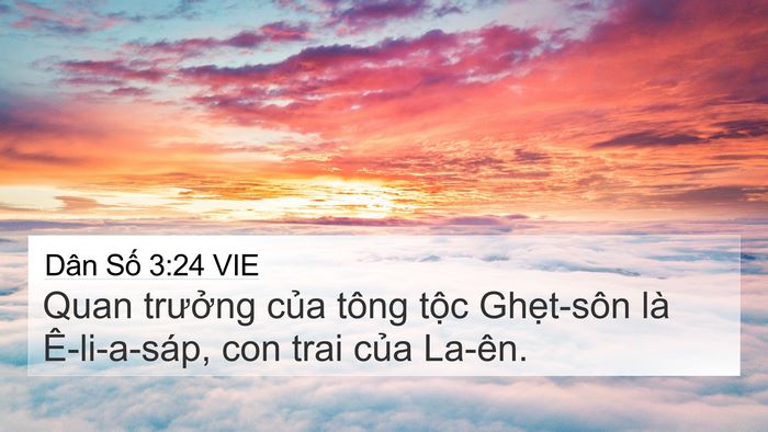 Dân Số 3:24 VIE Bible Verse Image