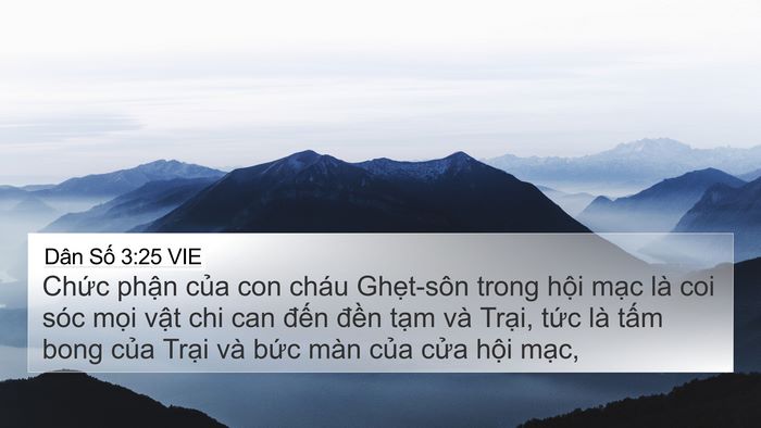 Dân Số 3:25 VIE Bible Verse Image