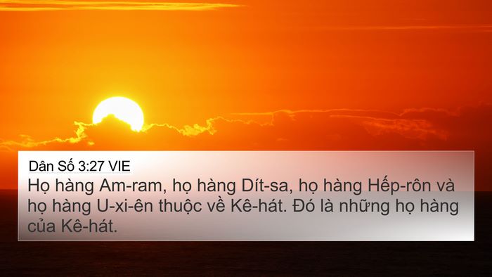 Dân Số 3:27 VIE Bible Verse Image