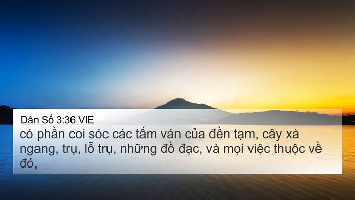 Dân Số 3:36 VIE Bible Verse Image