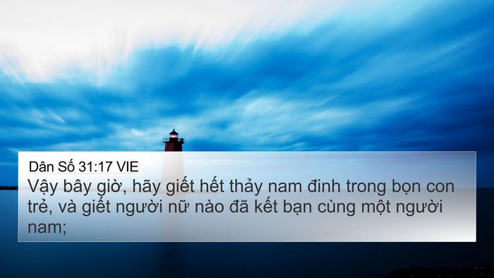 Dân Số 31:17 VIE Bible Verse Image