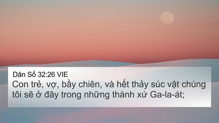Dân Số 32:26 VIE Bible Verse Image