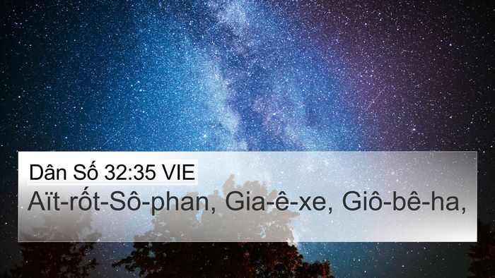 Dân Số 32:35 VIE Bible Verse Image