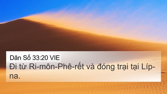 Dân Số 33:20 VIE Bible Verse Image