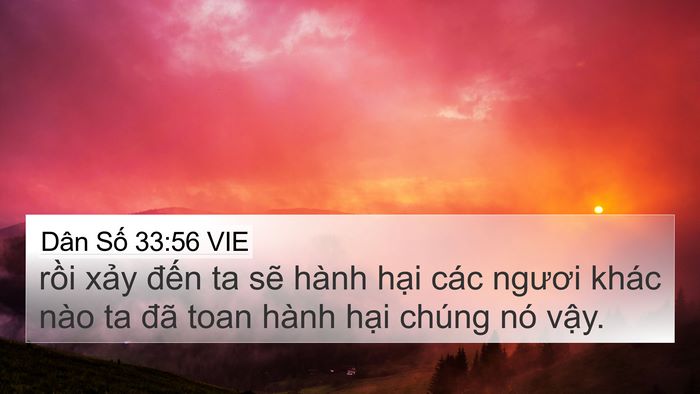 Dân Số 33:56 VIE 4K Wallpaper - rồi xảy đến ta sẽ hành hại các - 4K Wallpaper Bible Verse