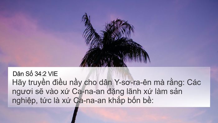 Dân Số 34:2 VIE Bible Verse Image
