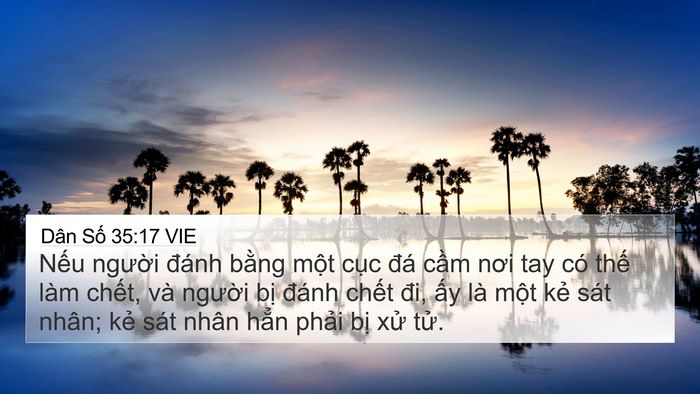 Dân Số 35:17 VIE 4K Wallpaper - Nếu người đánh bằng một cục đá - 4K Wallpaper Bible Verse