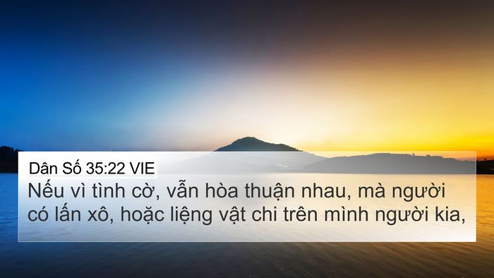 Dân Số 35:22 VIE Bible Verse Image