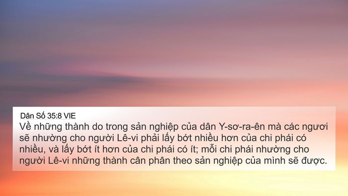 Dân Số 35:8 VIE 4K Wallpaper - Về những thành do trong sản nghiệp của - 4K Wallpaper Bible Verse