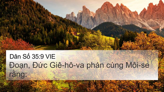 Dân Số 35:9 VIE 4K Wallpaper - Đoạn, Đức Giê-hô-va phán cùng Môi-se - 4K Wallpaper Bible Verse