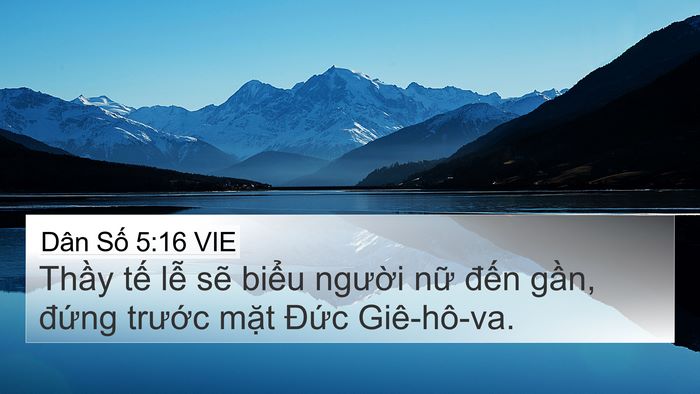 Dân Số 5:16 VIE 4K Wallpaper - Thầy tế lễ sẽ biểu người nữ đến - 4K Wallpaper Bible Verse
