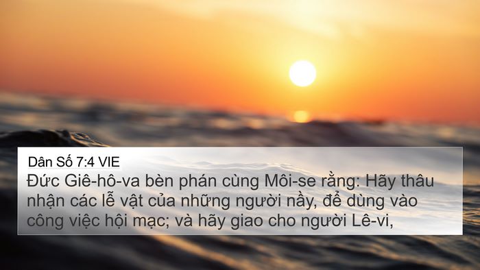 Dân Số 7:4 VIE Bible Verse Image