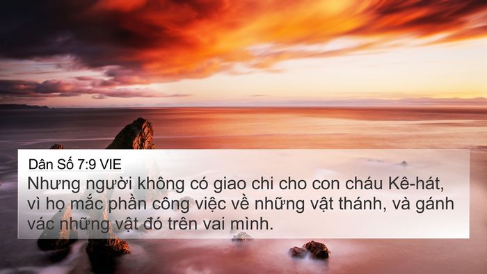 Dân Số 7:9 VIE Bible Verse Image