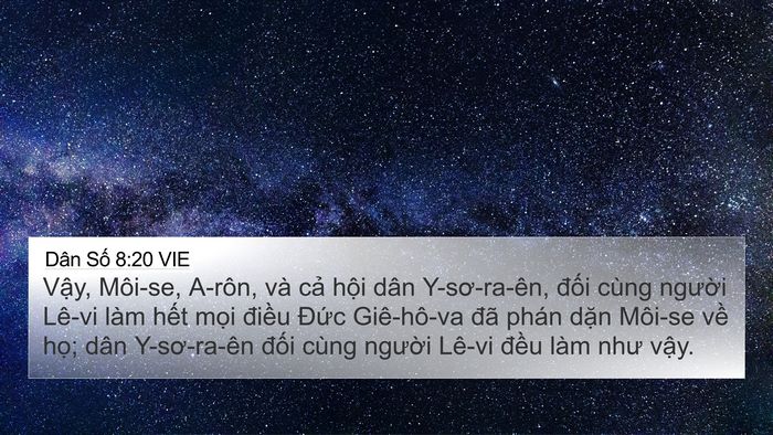 Dân Số 8:20 VIE Bible Verse Image