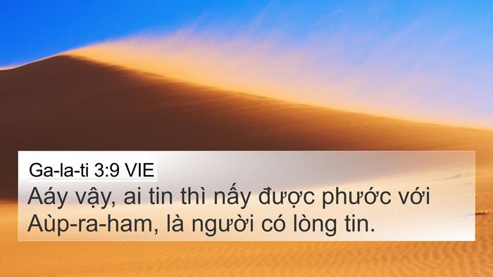 Ga-la-ti 3:9 VIE Bible Verse Image