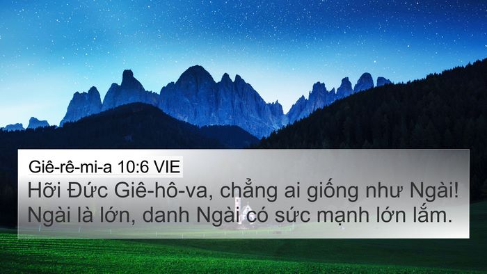 Giê-rê-mi-a 10:6 VIE Bible Verse Image