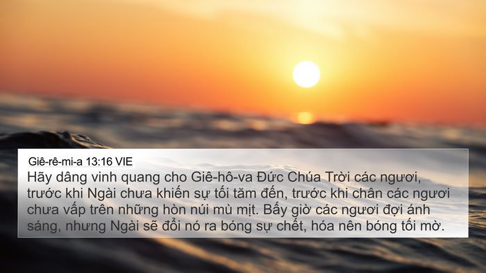 Giê-rê-mi-a 13:16 VIE Bible Verse Image