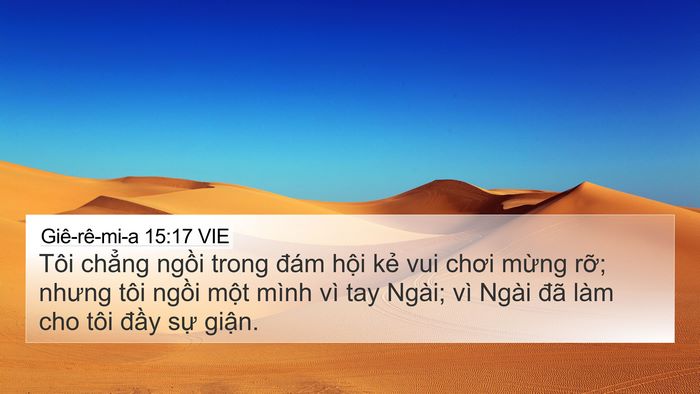 Giê-rê-mi-a 15:17 VIE Bible Verse Image