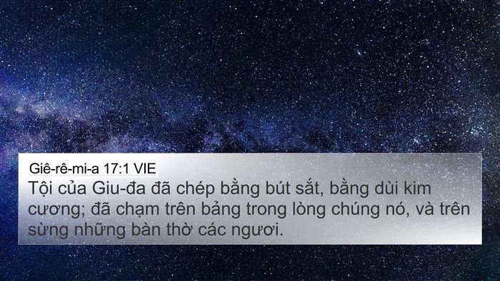 Giê-rê-mi-a 17:1 VIE 4K Wallpaper - Tội của Giu-đa đã chép bằng bút sắt, - 4K Wallpaper Bible Verse
