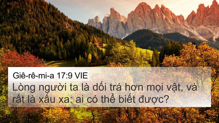 Giê-rê-mi-a 17:9 VIE Bible Verse Image