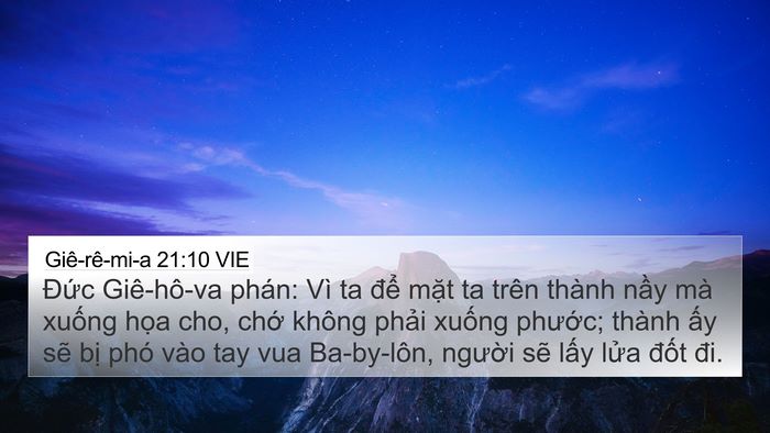 Giê-rê-mi-a 21:10 VIE Bible Verse Image