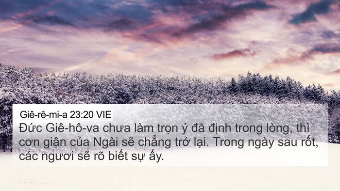 Giê-rê-mi-a 23:20 VIE Bible Verse Image