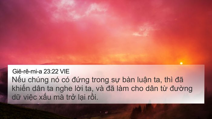 Giê-rê-mi-a 23:22 VIE Bible Verse Image