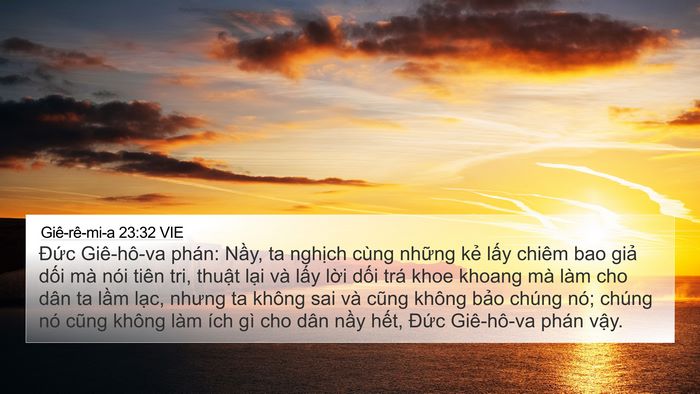 Giê-rê-mi-a 23:32 VIE Bible Verse Image