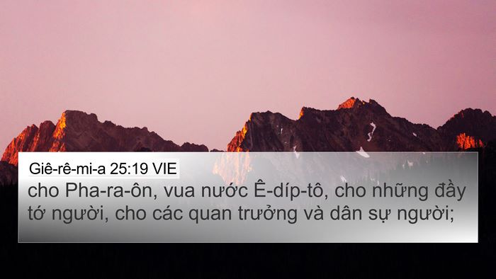 Giê-rê-mi-a 25:19 VIE Bible Verse Image