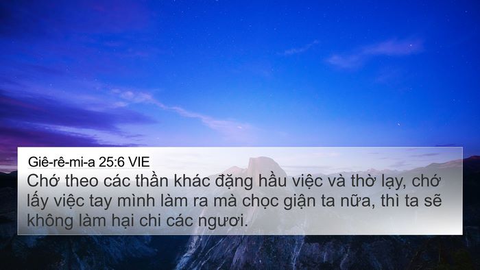 Giê-rê-mi-a 25:6 VIE Bible Verse Image