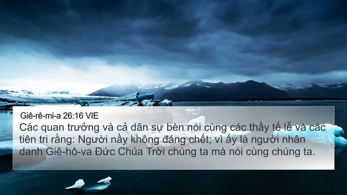 Giê-rê-mi-a 26:16 VIE Bible Verse Image