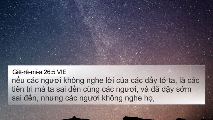 Giê-rê-mi-a 26:5 VIE 4K Wallpaper - nếu các ngươi không nghe lời của các - 4K Wallpaper Bible Verse