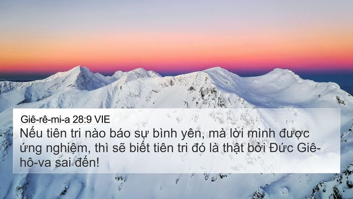 Giê-rê-mi-a 28:9 VIE Bible Verse Image