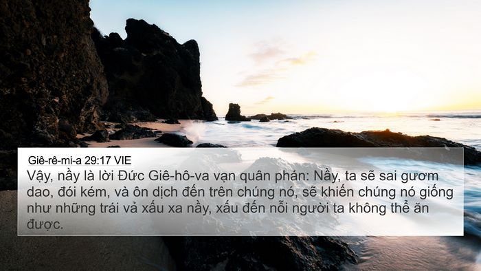 Giê-rê-mi-a 29:17 VIE Bible Verse Image