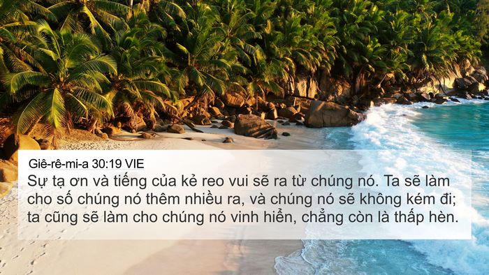 Giê-rê-mi-a 30:19 VIE Bible Verse Image