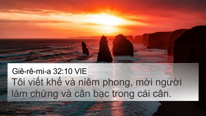 Giê-rê-mi-a 32:10 VIE Bible Verse Image