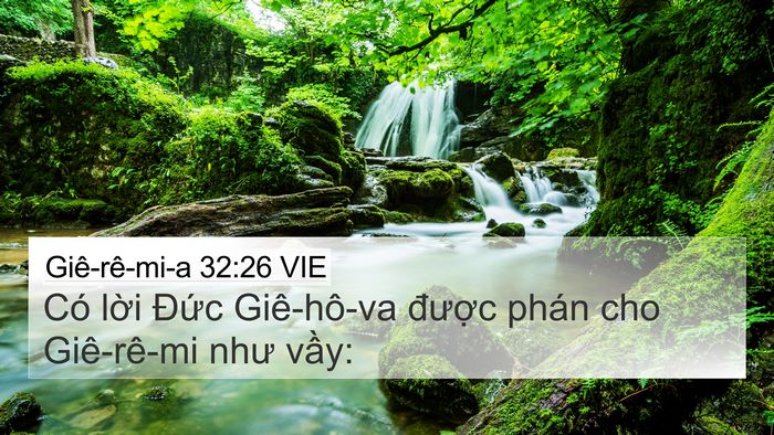 Giê-rê-mi-a 32:26 VIE 4K Wallpaper - Có lời Đức Giê-hô-va được phán cho - 4K Wallpaper Bible Verse