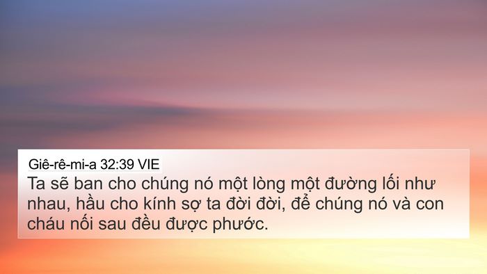 Giê-rê-mi-a 32:39 VIE Bible Verse Image