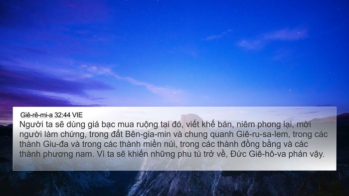 Giê-rê-mi-a 32:44 VIE Bible Verse Image