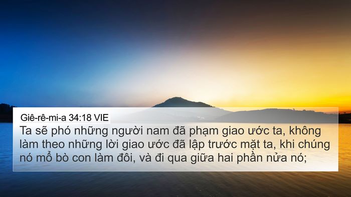 Giê-rê-mi-a 34:18 VIE 4K Wallpaper - Ta sẽ phó những người nam đã phạm - 4K Wallpaper Bible Verse