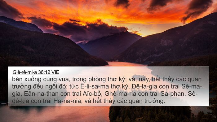 Giê-rê-mi-a 36:12 VIE Bible Verse Image