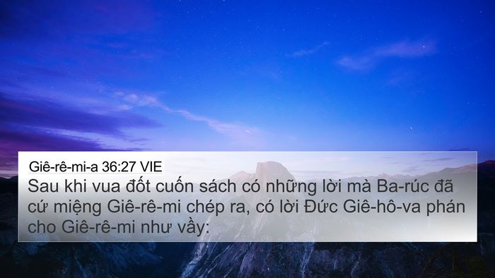 Giê-rê-mi-a 36:27 VIE Bible Verse Image