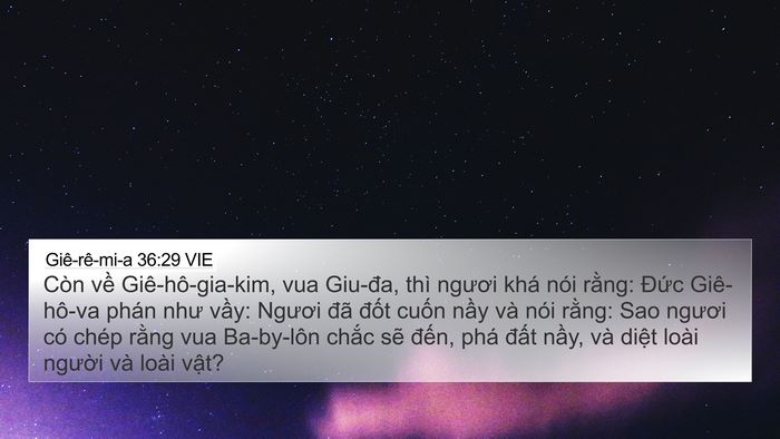 Giê-rê-mi-a 36:29 VIE Bible Verse Image