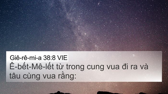 Giê-rê-mi-a 38:8 VIE Bible Verse Image