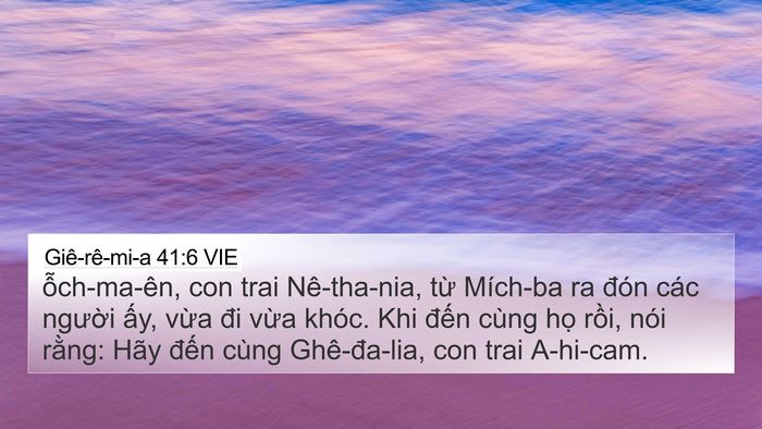 Giê-rê-mi-a 41:6 VIE Bible Verse Image