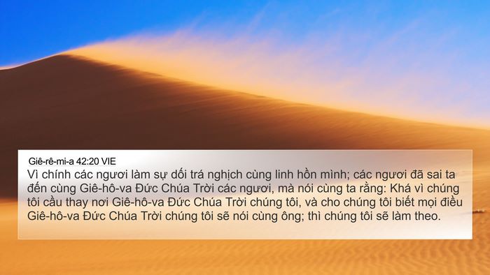 Giê-rê-mi-a 42:20 VIE Bible Verse Image
