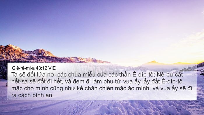 Giê-rê-mi-a 43:12 VIE Bible Verse Image